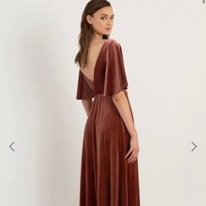 Jenny Yoo Marin Dress English Rose Velvet size 6